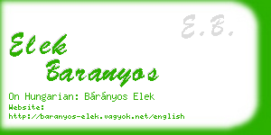 elek baranyos business card